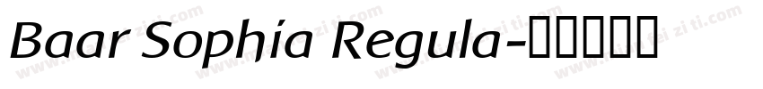 Baar Sophia Regula字体转换